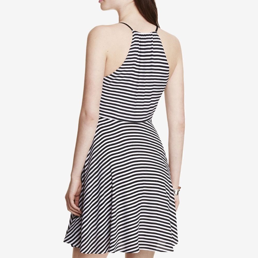 ✨express women's black striped halter slip dress✨ - Picture 2 of 2
